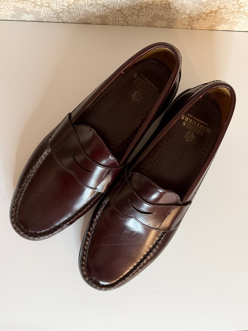 Brooks Brothers Men's Brown Leather Penny Loafers